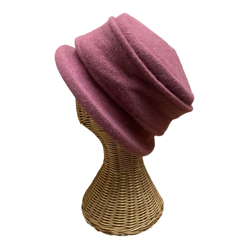 Adora Womens Vintage Pink Felted Wool Cloche Hat Fall Winter Hat - Picture 7 of 8
